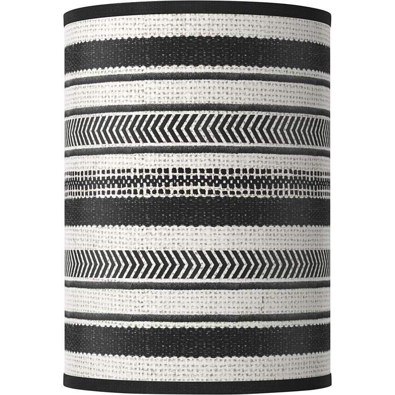 Image 1 Stripes Noir Giclee Round Cylinder Lamp Shade 8x8x11 (Spider)