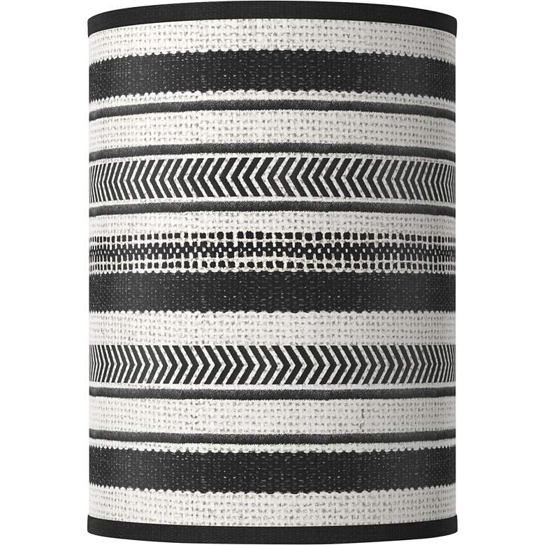 Image 1 Stripes Noir Giclee Round Cylinder Lamp Shade 8x8x11 (Spider)