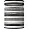 Stripes Noir Giclee Round Cylinder Lamp Shade 8x8x11 (Spider)