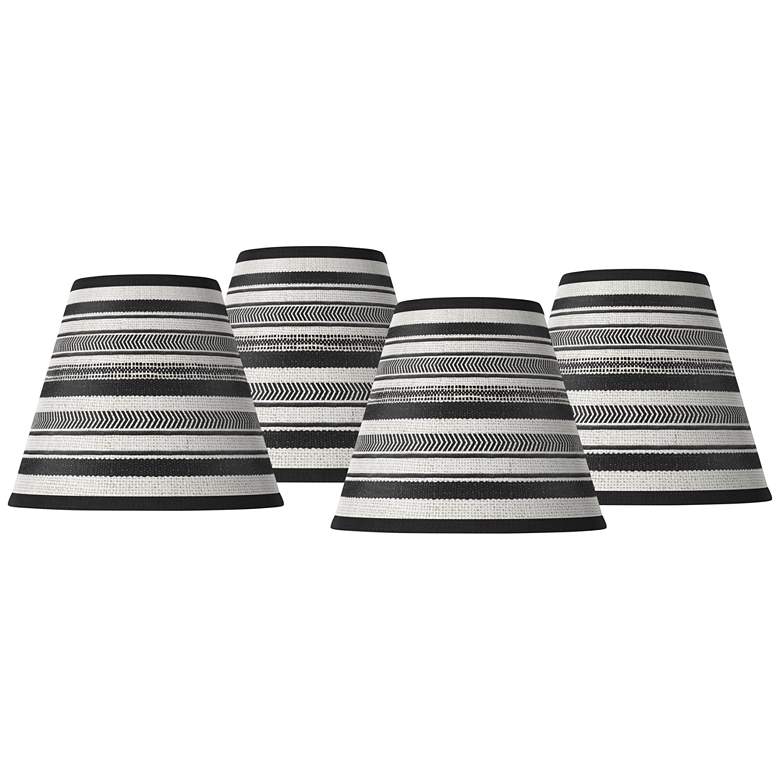 Image 1 Stripes Noir Giclee Set of Four Shades 3x6x5 (Clip-On)