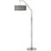 Stripes Noir Giclee Shade Arc Floor Lamp