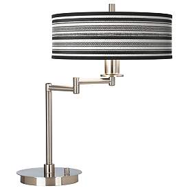 Image1 of Stripes Noir Giclee Swing Arm Desk Lamp