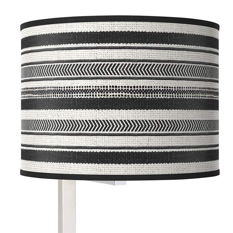 Image 2 Stripes Noir Glass Inset Table Lamp more views