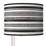 Stripes Noir Glass Inset Table Lamp
