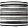 Stripes Noir White Giclee Round Drum Lamp Shade 14x14x11 (Spider)