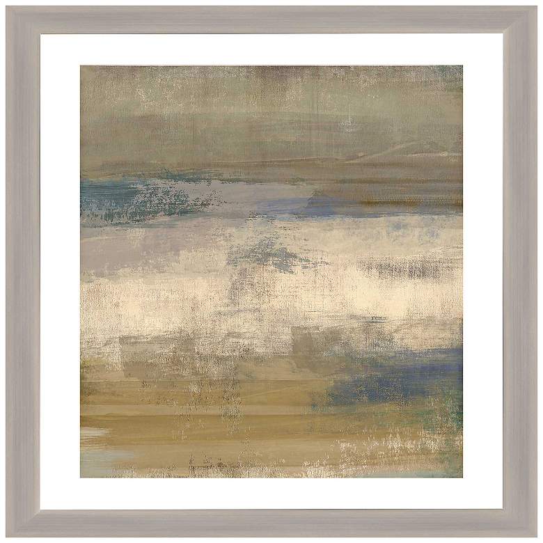 Image 1 Strokes I 33 inch Square Framed Matted Giclee Wall Art