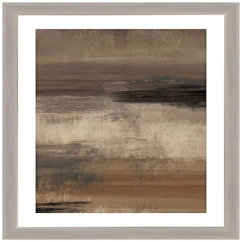 Image 1 Strokes II 33 inch Square Framed Matted Giclee Wall Art 