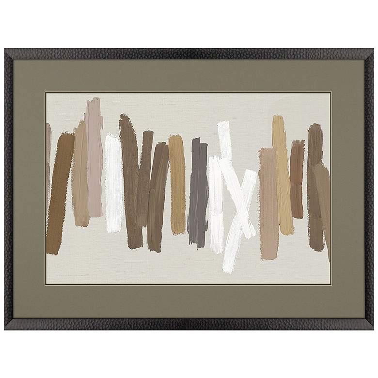 Image 1 Strokes in Brown II 47"W x 35"H Framed Art