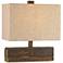 Structure 16" High Rustic Natural Wood Accent Table Lamp