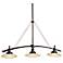 Structures Bronze 37" Wide Three Light Chandelier