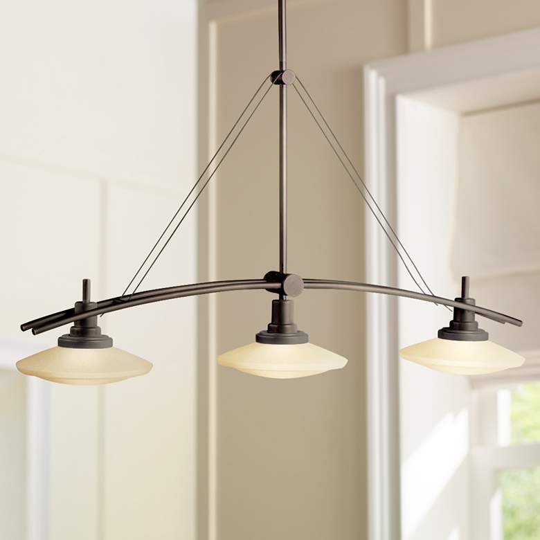 Image 1 Structures Bronze 37" Wide Three Light Chandelier