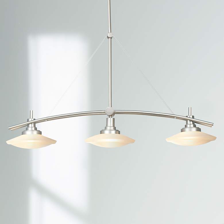 Image 1 Structures Nickel 37 1/2" Wide 3-Light Island Chandelier