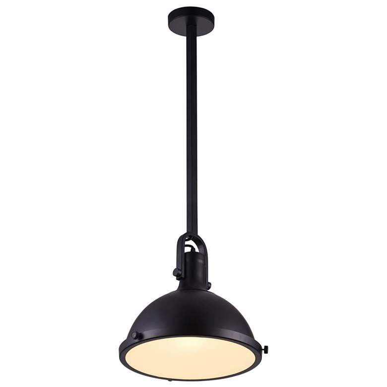 Image 1 Strum 1 Light Down Pendant With Black Finish