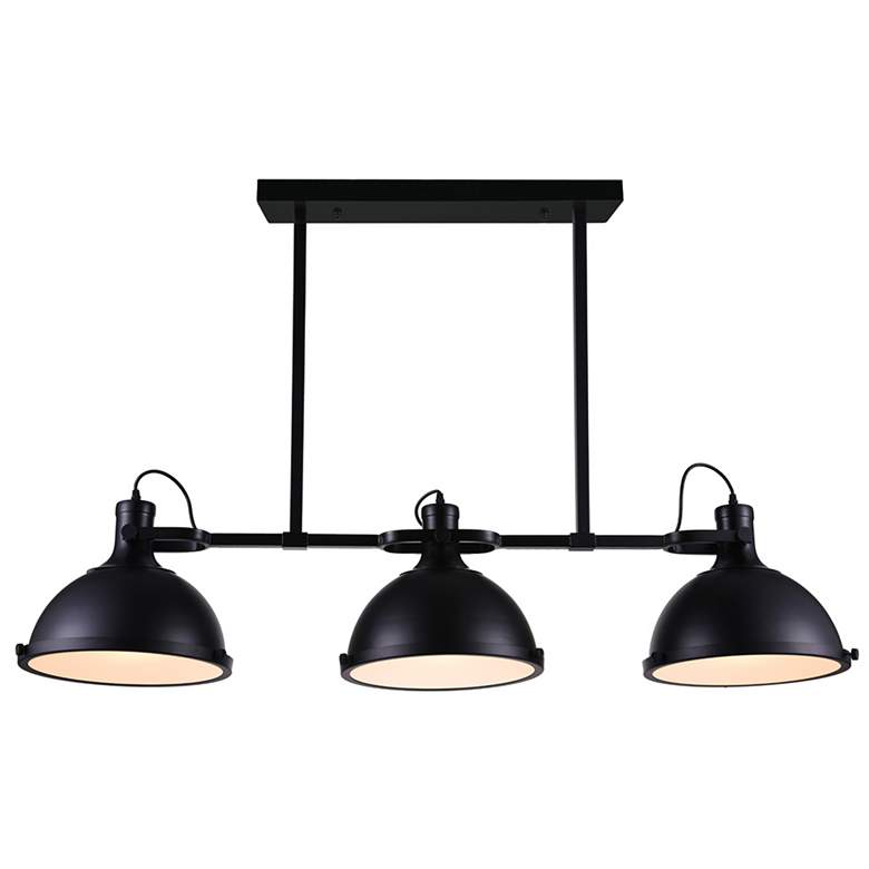 Image 1 Strum 3 Light Island Chandelier With Black Finish