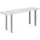 Struttura High Gloss White Top Stainless Steel Console Table