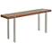 Struttura Walnut Top and Stainless Steel Console Table