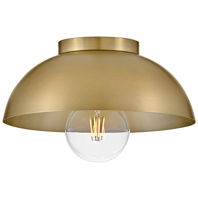 Image 2 Stu 11" Wide Lacquered Brass Dome Ceiling Light