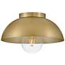 2_Stu 11" Wide Lacquered Brass Dome Ceiling Light