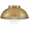 Stu 11" Wide Lacquered Brass Dome Ceiling Light