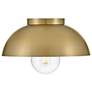 4_Stu 11" Wide Lacquered Brass Dome Ceiling Light more views
