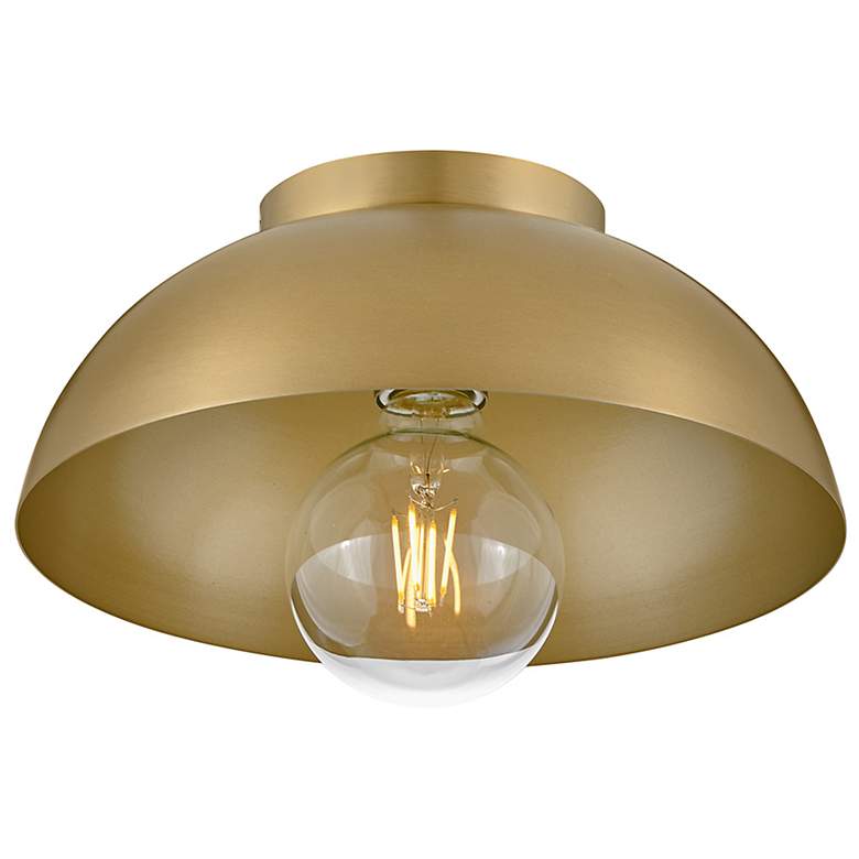 Image 5 Stu 11" Wide Lacquered Brass Dome Ceiling Light more views