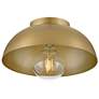 5_Stu 11" Wide Lacquered Brass Dome Ceiling Light more views
