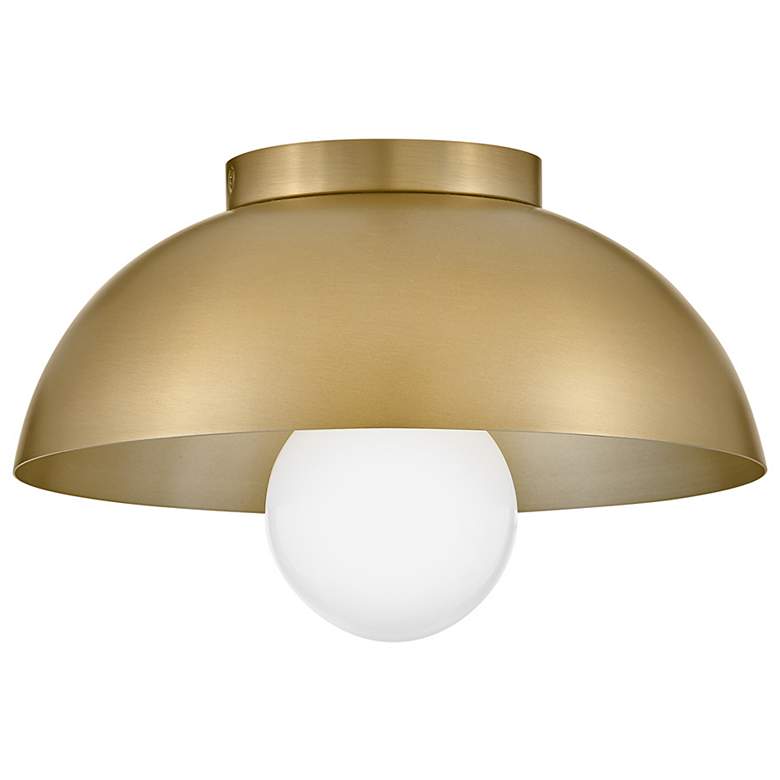 Image 6 Stu 11" Wide Lacquered Brass Dome Ceiling Light more views