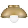 6_Stu 11" Wide Lacquered Brass Dome Ceiling Light more views