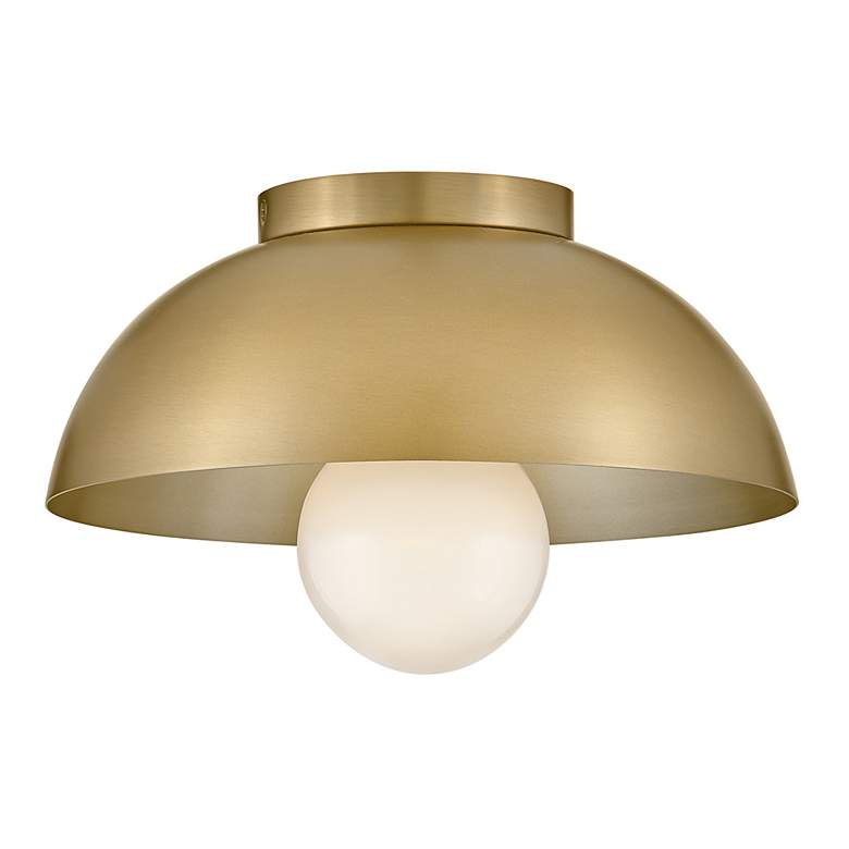 Image 7 Stu 11" Wide Lacquered Brass Dome Ceiling Light more views