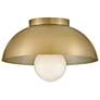 7_Stu 11" Wide Lacquered Brass Dome Ceiling Light more views