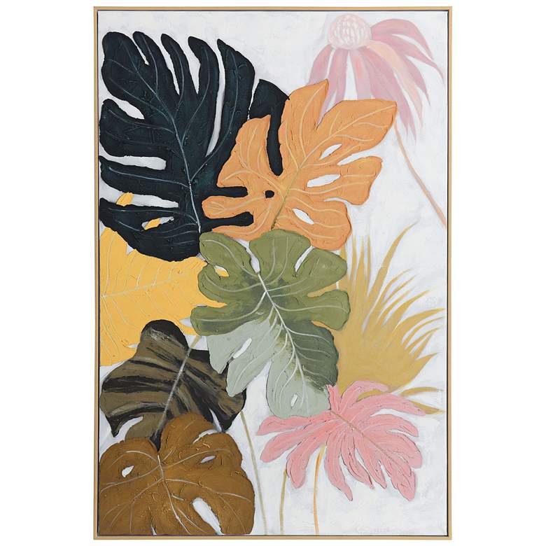 Image 1 Stu Stipules I 32.5" x 48.2" Natural Hand Painted Framed Canvas W