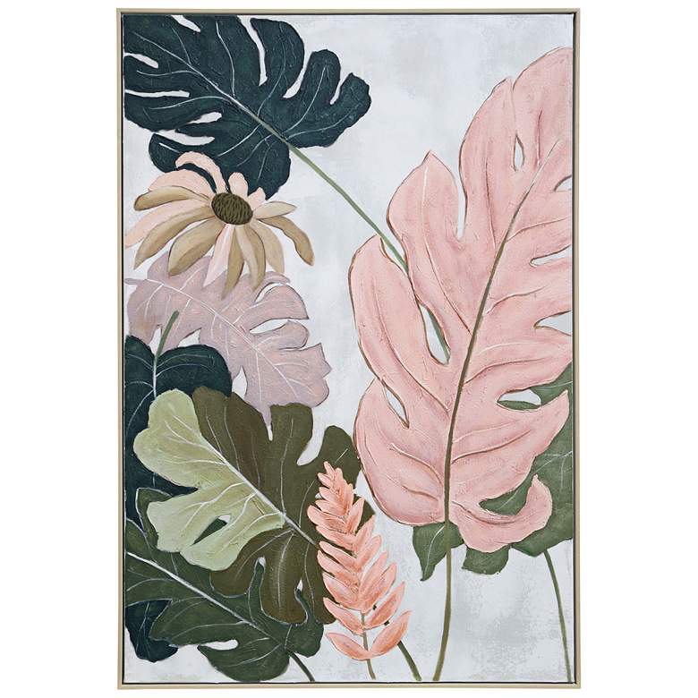 Image 1 Stu Stipules II 32.5" x 48.2" Natural Hand Painted Framed Canvas