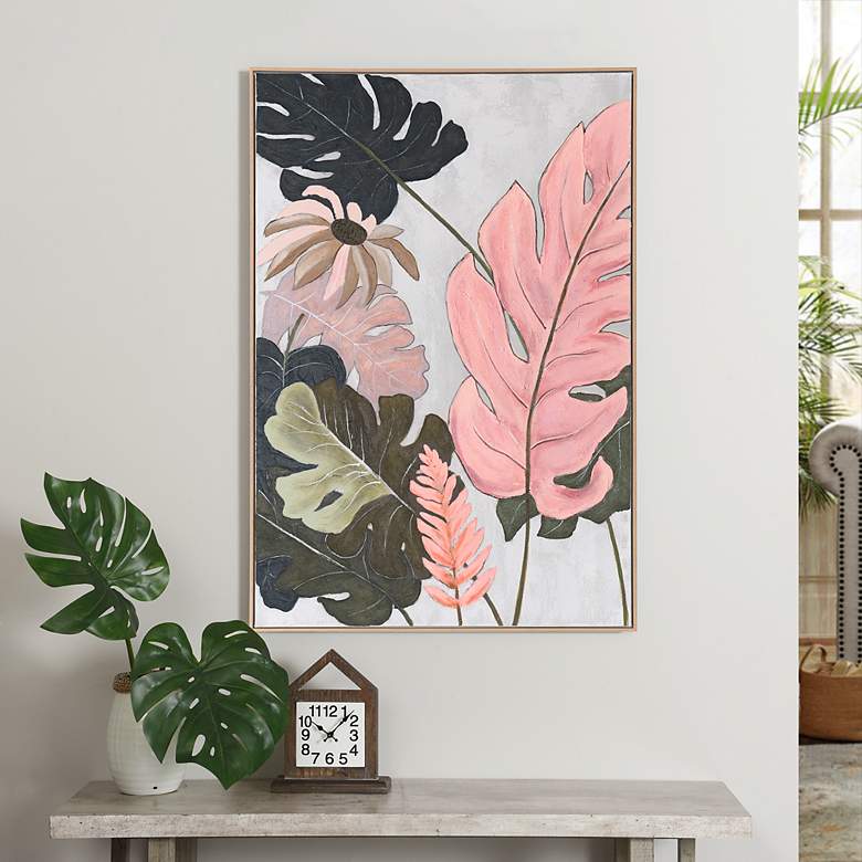 Image 1 Stu Stipules II 32.5" x 48.2" Natural Hand Painted Framed Canvas