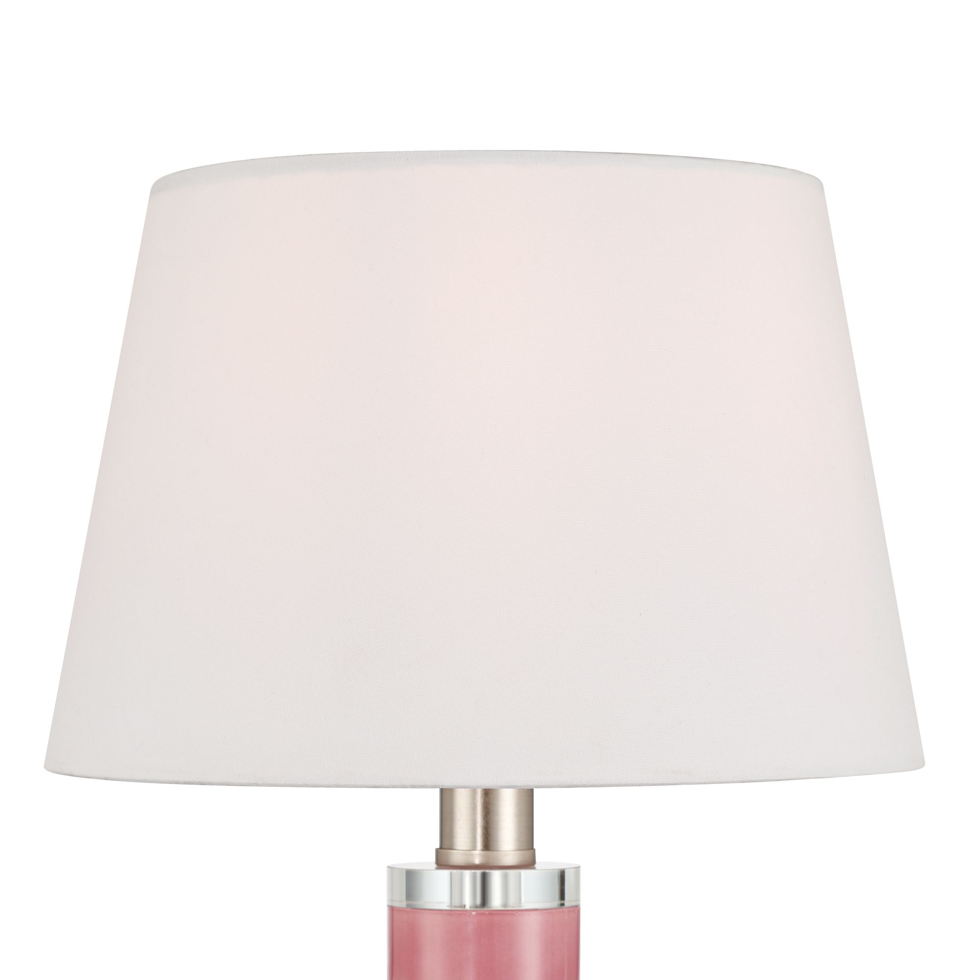 Image 3 Stuart 15" High Pink Glass Flower Accent Table Lamp more views