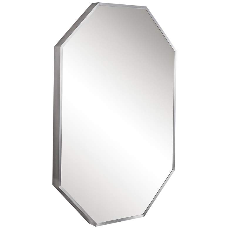 Image 1 Stuartson Brushed Nickel 20" x 30" Octagon Mirror