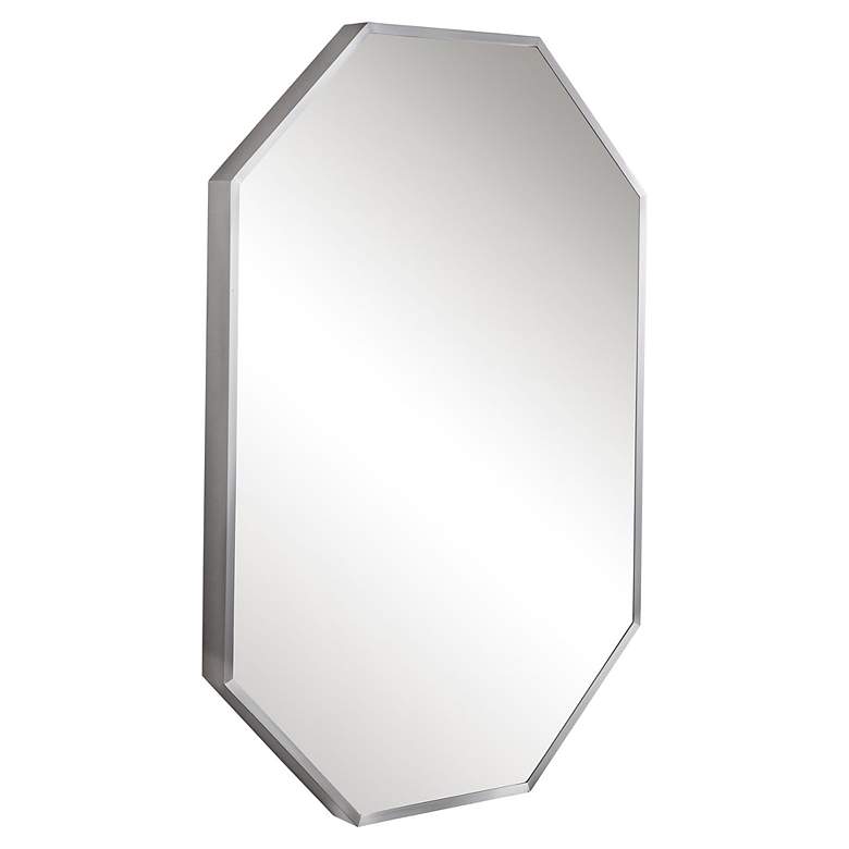 Image 2 Stuartson Brushed Nickel 20 inch x 30 inch Octagon Mirror more views