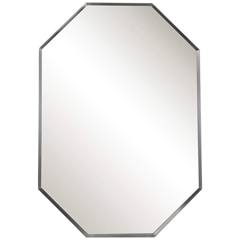 Image 3 Stuartson Brushed Nickel 20 inch x 30 inch Octagon Mirror more views