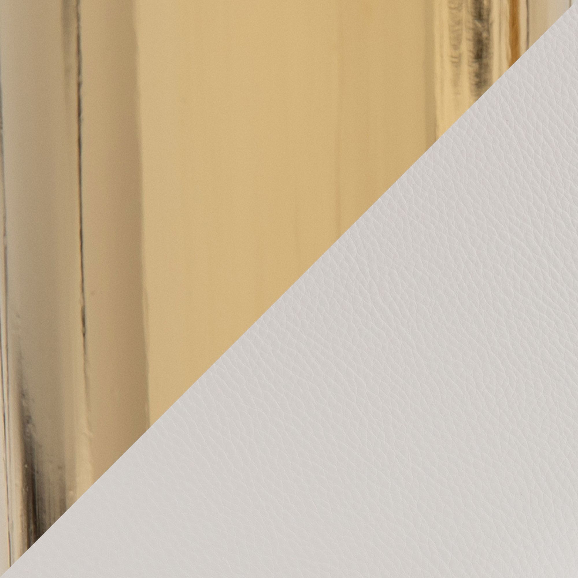 Studded Marcel Barstool Gold Metal White PU by LumiSource Pair