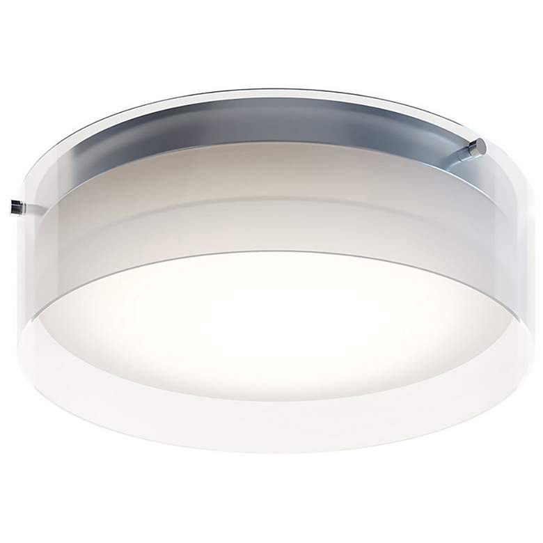 Image 1 Studio 12 inch Wide Polished Chrome LED Ceiling Flush Mount