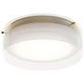 2_Studio 12" Wide Satin Brass LED Ceiling Flush Mount