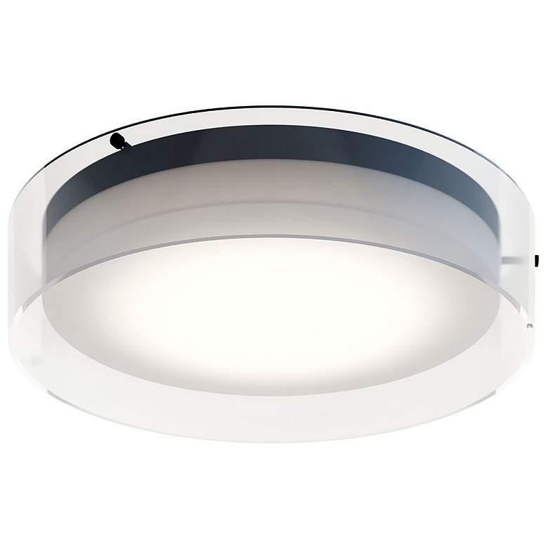 Image 1 Studio 15.5" Wide Black LED Ceiling Flush Mount