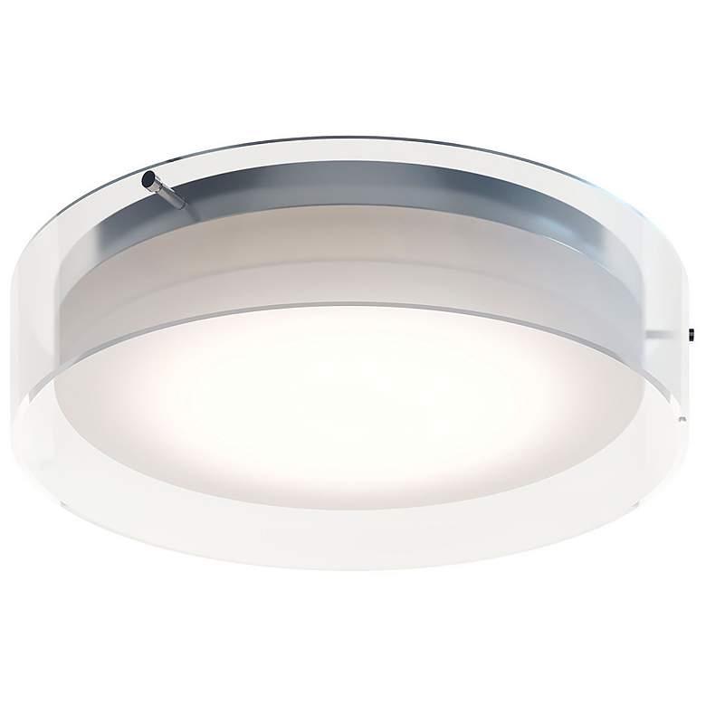 Image 1 Studio 15.5 inch Wide Polished Chrome LED Ceiling Flush Mount