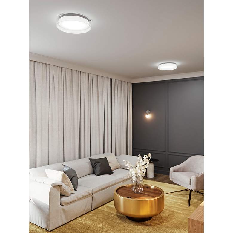 Image 2 Studio 15.5" Wide Polished Chrome LED Ceiling Flush Mount more views