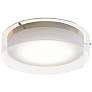 1_Studio 15.5" Wide Satin Brass LED Ceiling Flush Mount