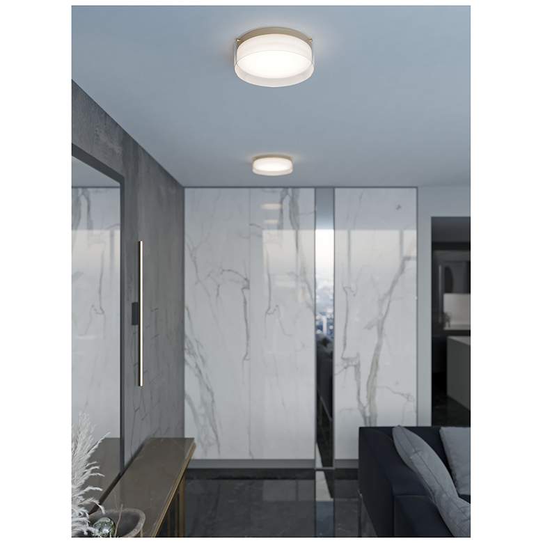 Image 2 Studio 15.5" Wide Satin Brass LED Ceiling Flush Mount more views