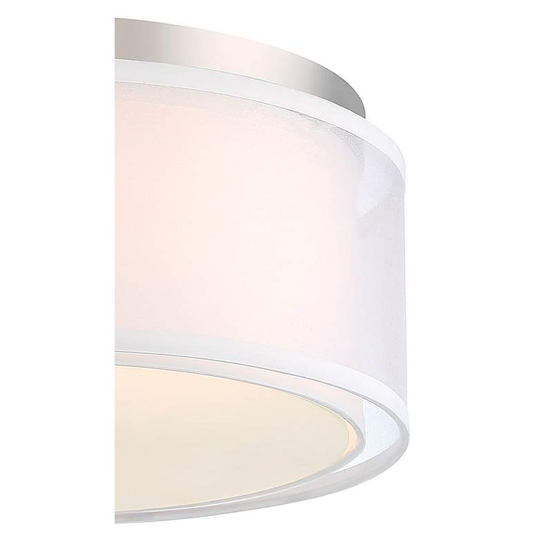 Image 2 Studio 5 16" Wide Polished Nickel Drum Ceiling Light more views