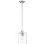 Studio 5 7" Wide Polished Nickel Mini Pendant w/ Clear Glass