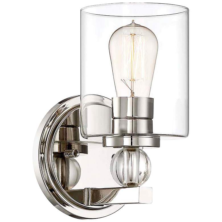 Image 2 Studio 5 9 1/2" High Polished Nickel Wall Sconce
