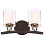 1_Studio 5 9" High Painted Bronze 2-Light Wall Sconce