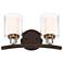 Studio 5 9" High Painted Bronze 2-Light Wall Sconce